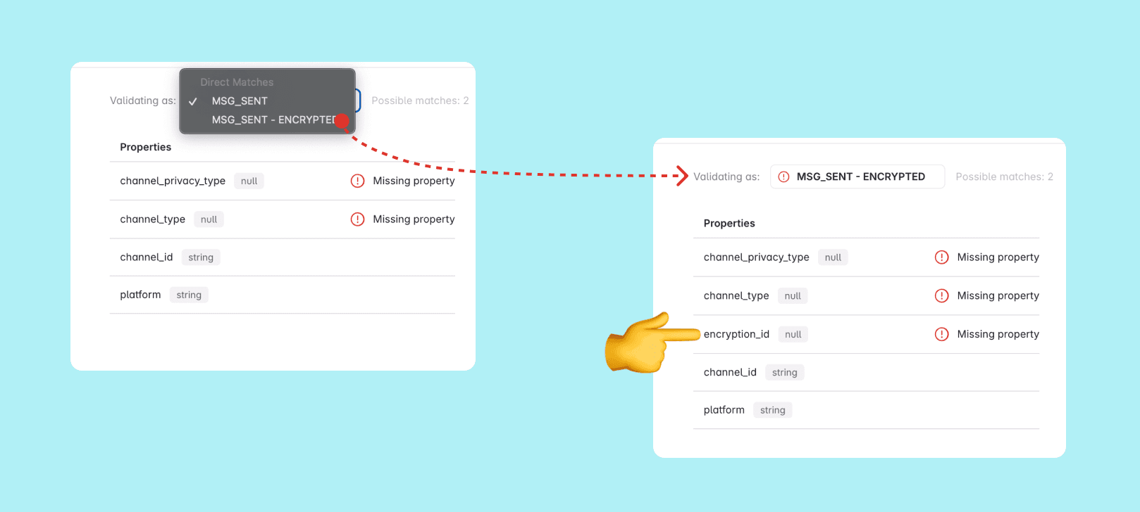 Inspector Debugger variant picker